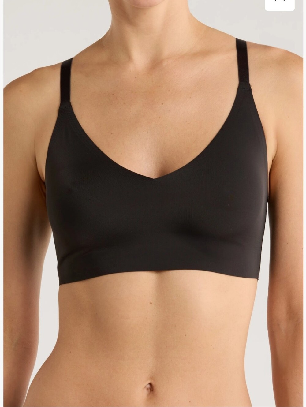 TRUE&CO TRUE BODY TRIANGLE CONVERTIBLE STRSP BRALETTE IN BLACK /SZ:SMALL